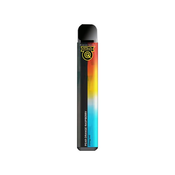 20mg Billiards Q Tricks Shot Disposable Vape Device 600 Puffs - Flavour: Papaya Sugarcane Strawberry - SilverbackCBD