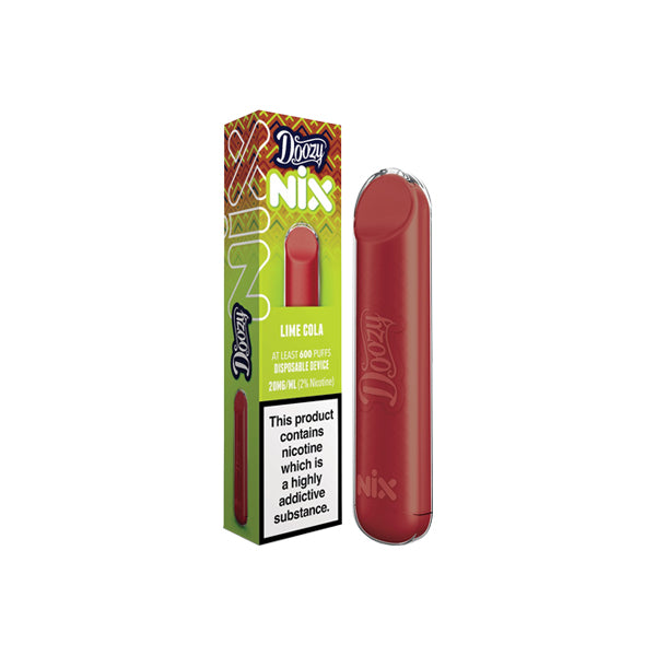 20mg Doozy Nix Disposable Vape Device 600 Puffs - Flavour: Sweet Cherry - SilverbackCBD