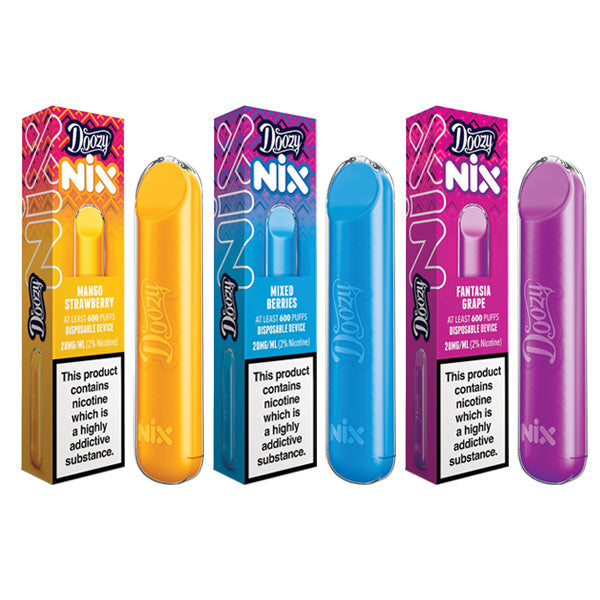 20mg Doozy Nix Disposable Vape Device 600 Puffs - Flavour: Mixed Berries