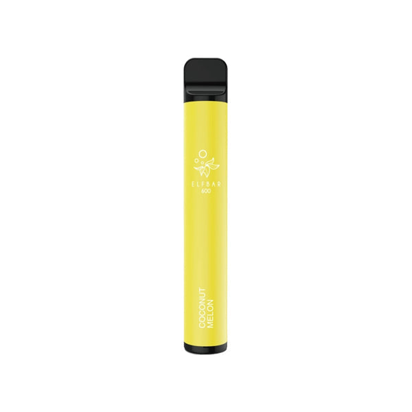 20mg ELF Bar Disposable Vape Pod 600 Puffs - Flavour: Strawberry Banana