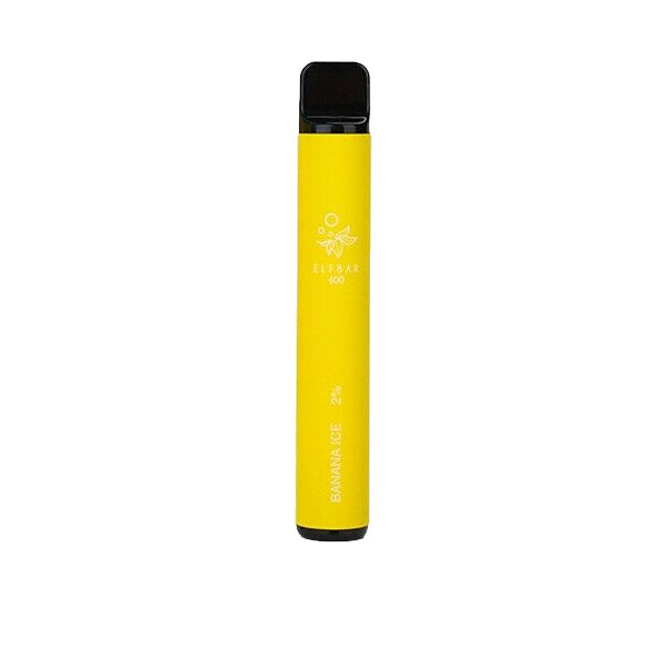 20mg ELF Bar Disposable Vape Pod 600 Puffs - Flavour: Banana Ice