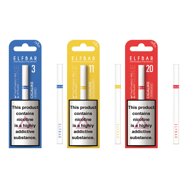 EXPIRED :: 20mg ELF Bar Cigalike Disposable Vape Pod 400 Puffs - Flavour: Cram Tobacco