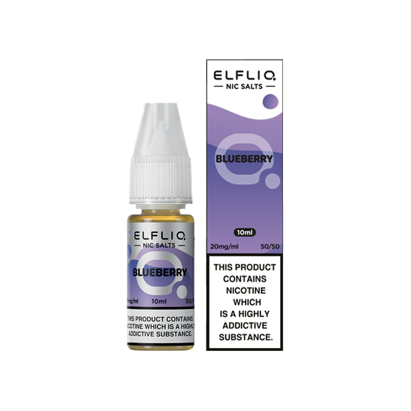 20mg ELFLIQ By Elf Bar 10ml Nic Salt (50VG-50PG) - Flavour: Blueberry