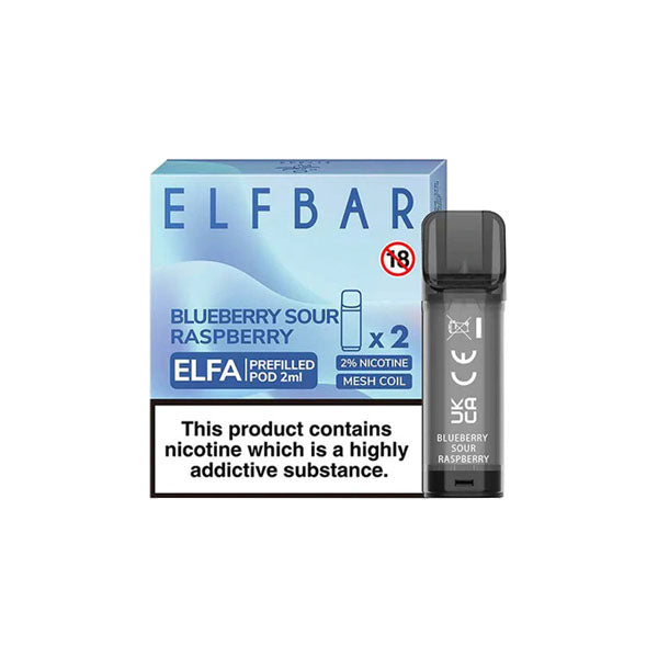 ELF Bar ELFA 20mg Replacement Prefilled Pods 2ml - Flavour: Blueberry Bubblegum