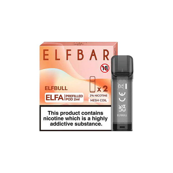 ELF Bar ELFA 20mg Replacement Prefilled Pods 2ml - Flavour: Apple Peach