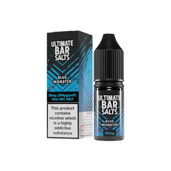 20mg Ultimate Bar Salts 10ml Nic Salts (50VG-50PG) - Flavour: Blue Slush Ice