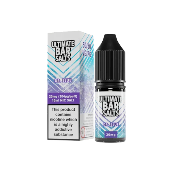 20mg Ultimate Bar Salts 10ml Nic Salts (50VG-50PG) - Flavour: Blue Slush Ice