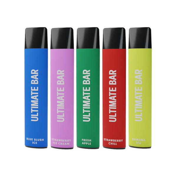 10mg Ultimate Bar Disposable Nic Salt Pod 575 Puffs - Flavour: Strawberry Chill