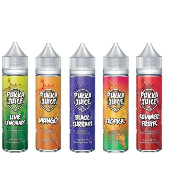 Pukka Juice 0MG 50ML Shortfill (70VG-30PG) - Flavour: Blackcurrant Fuji Apple - SilverbackCBD