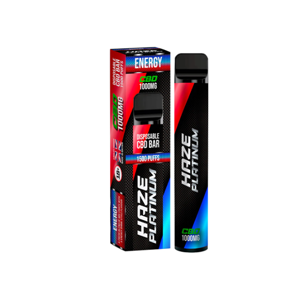 Haze Platinum 1000mg CBD Disposable Vape Device 1500 Puffs - Flavour: Energy