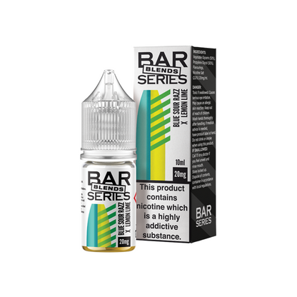 20mg Bar Series Blends 10ml Nic Salts (50VG/50PG) - Flavour: Blue Sour Razz X Lemon Lime