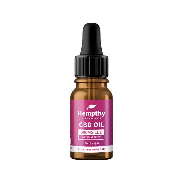Hempthy 500mg CBD Oil Full Spectrum Mixed Berries - 10ml - SilverbackCBD