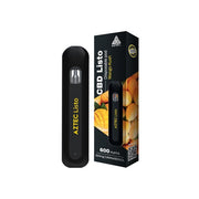 Aztec CBD Listo 500mg CBD Disposable Vape Pen - 1ml 600 Puffs - Flavour: Mango Kush - SilverbackCBD