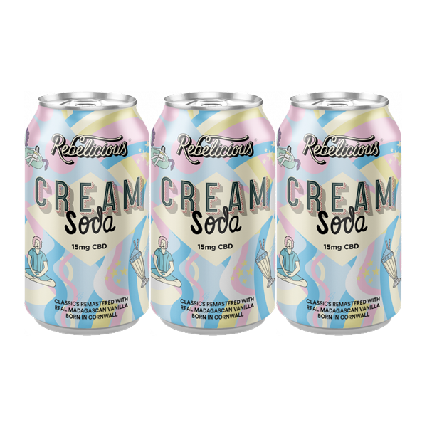 12 x Rebelicious Cream Soda Sparkling Soft Drink - 330ml