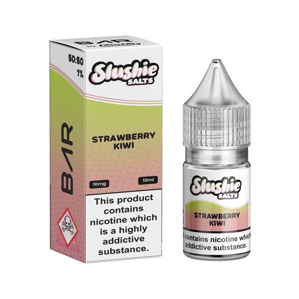 10mg Bar By Slushie 10ml Nic Salts (50VG-50PG) - Flavour: Strawberry Kiwi