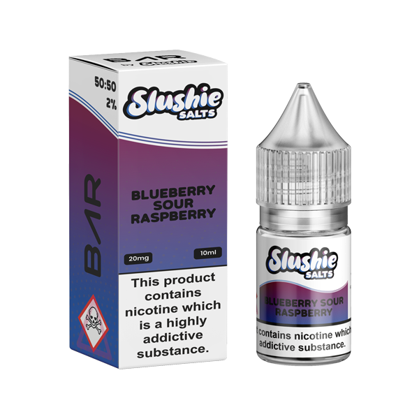 20mg Bar By Slushie 10ml Nic Salts (50VG-50PG) - Flavour: Blueberry Pomegrante