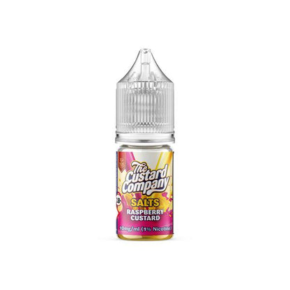 10mg The Custard Company Flavoured Nic Salt 10ml (50VG-50PG) - Flavour: Strawberry Custard - SilverbackCBD