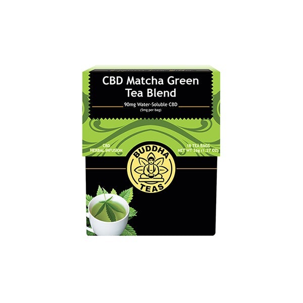 Buddha Teas 5mg CBD Tea Bags - Matcha Green Tea Blend - SilverbackCBD