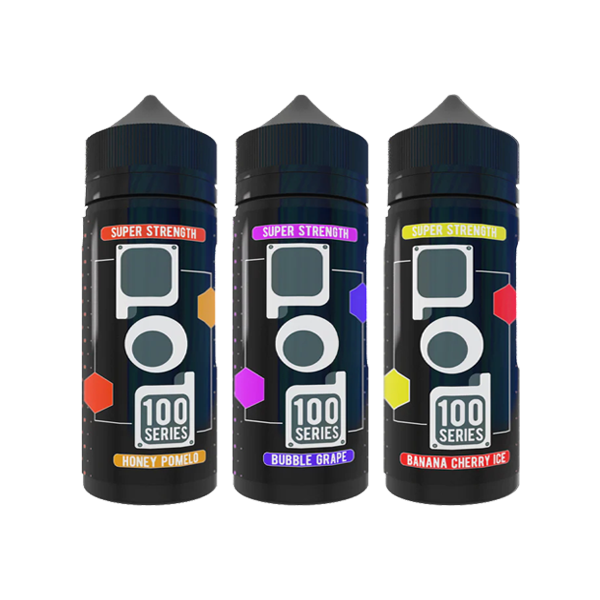 Pod 100 Series 100ml Shortfill 0mg (50VG/50PG) - Flavour: Blue Raz Pineapple