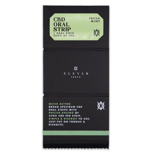 Elevar Leafs 125mg CBD Oral Strips - Flavour: Berry Mint - SilverbackCBD