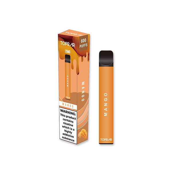 20mg Top Bar EE 600 Disposable Vape Device 600 Puffs - Flavour: Pineapple Orange Mango