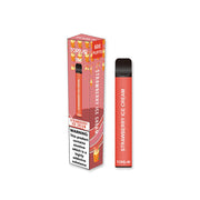 20mg Top Bar EE 600 Disposable Vape Device 600 Puffs - Flavour: Strawberry Kiwi