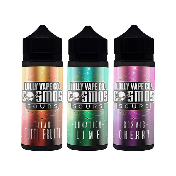 Lolly Vape Co Cosmos Sours 100ml Shortfill 0mg (80VG-20PG) - Flavour: Cosmic Cherry