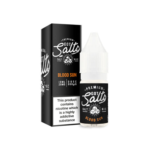 10mg Got Salts 10ml Nic Salts (50VG-50PG) - Flavour: Blood Sun