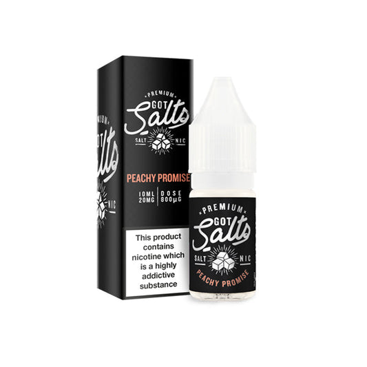 10mg Got Salts 10ml Nic Salts (50VG-50PG) - Flavour: Peachy Promise