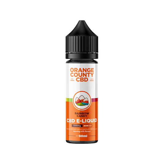 Orange County CBD 1500mg Broad Spectrum CBD E-liquid 50ml (50VG/50PG) - Flavour: Rainbow Candy