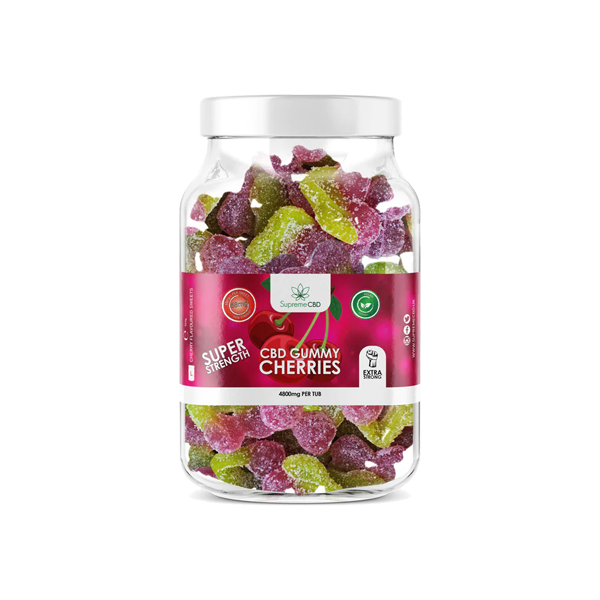 Supreme CBD 4800mg Broad Spectrum CBD Super Strength Gummies - Gummy: Strawberries