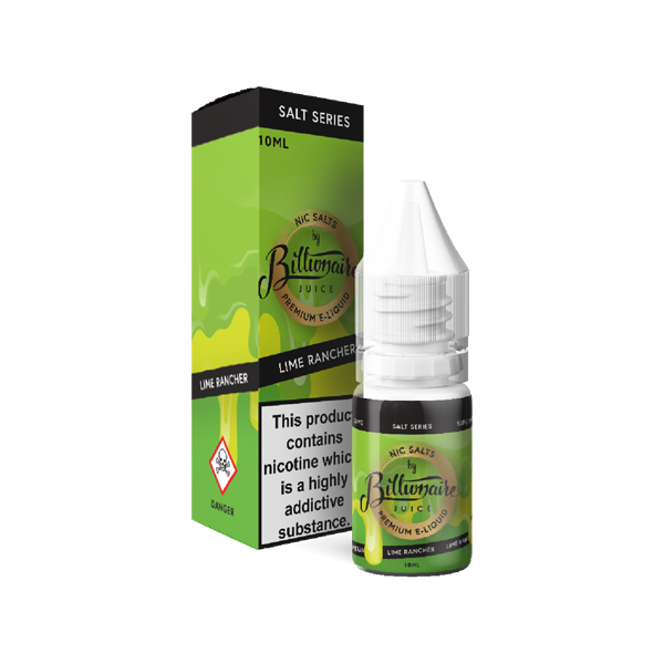 10mg Billionaire Juice Salt Series 10ml Nic Salts (50VG/50PG) - Flavour: Blue Slush