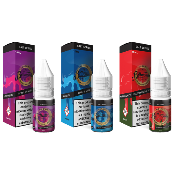10mg Billionaire Juice Salt Series 10ml Nic Salts (50VG/50PG) - Flavour: Blue Slush