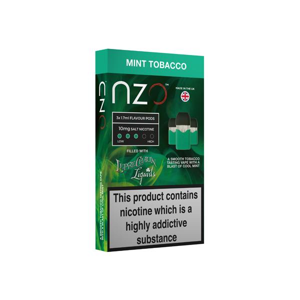 NZO 10mg Leprechaun Liquids Nic Salt (50VG-50PG) - Flavour: Mint Tobacco - SilverbackCBD