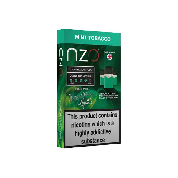 NZO 20mg Leprechaun Liquids Nic Salt (50VG-50PG) - Flavour: Mint Tobacco - SilverbackCBD