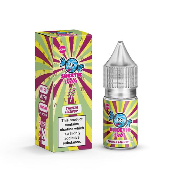 18mg Twister Lollipop By Liqua Vape 10ml Flavoured Nic Salts - SilverbackCBD