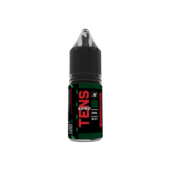 6mg Tens 50/50 10ml (50VG/50PG) - Pack Of 10 - Flavour: Apple & Watermelon