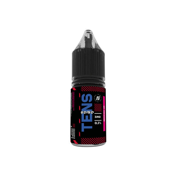 3mg Tens 50/50 10ml (50VG/50PG) - Pack Of 10 - Flavour: Black Ice