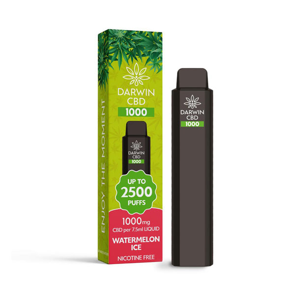 Darwin CBD 1000 Disposable Vape Device 2500 Puffs - Flavour: Cherry Cranberry Menthol