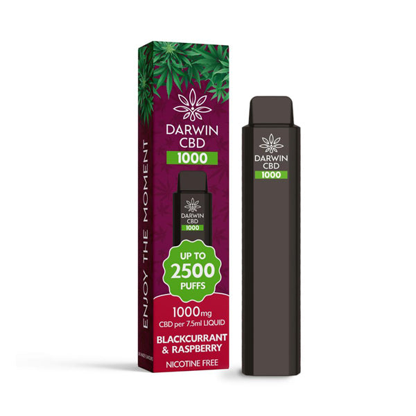 Darwin CBD 1000 Disposable Vape Device 2500 Puffs - Flavour: Cherry Cranberry Menthol