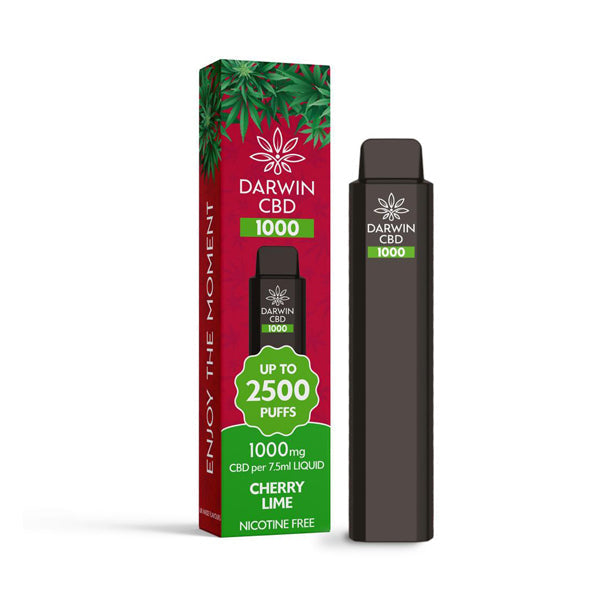 Darwin CBD 1000 Disposable Vape Device 2500 Puffs - Flavour: Cherry Cranberry Menthol