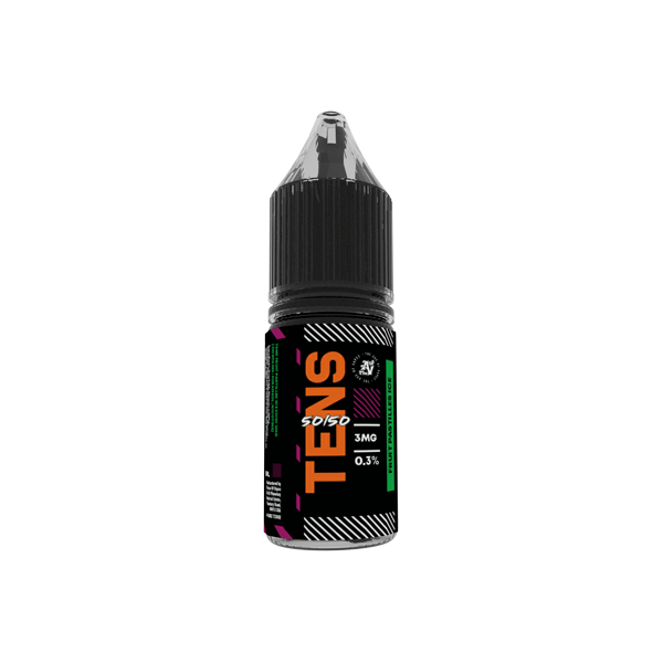 3mg Tens 50/50 10ml (50VG/50PG) - Pack Of 10 - Flavour: Polo Mint