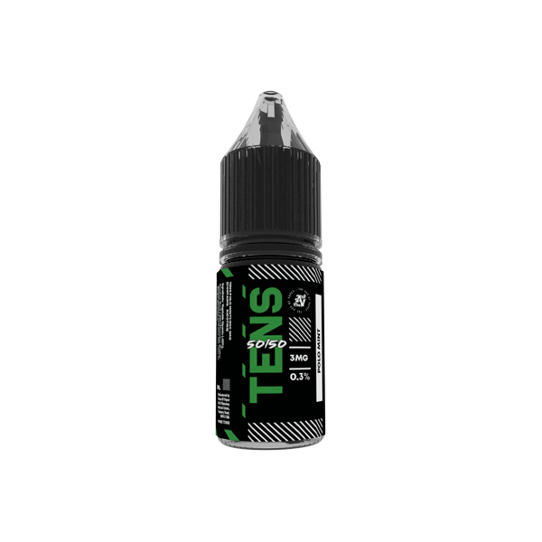 6mg Tens 50/50 10ml (50VG/50PG) - Pack Of 10 - Flavour: Polo Mint
