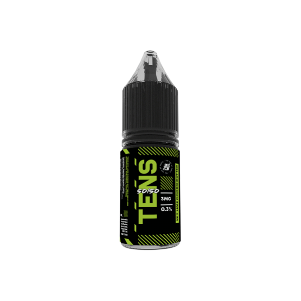 3mg Tens 50/50 10ml (50VG/50PG) - Pack Of 10 - Flavour: Mental Menthol