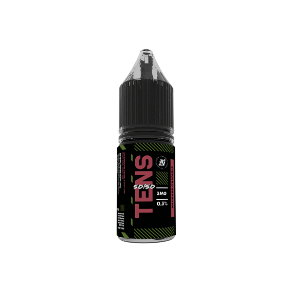 18mg Tens 50/50 10ml (50VG/50PG) - Pack Of 10 - Flavour: Black Ice