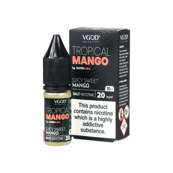 20mg VGOD Saltnic 10ml Nic Salt (50VG/50PG) - Flavour: Tropical Mango