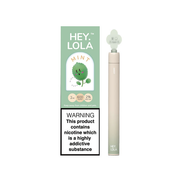 20mg Hey Lola Disposable Vape Device 600 Puffs - Flavour: Mint