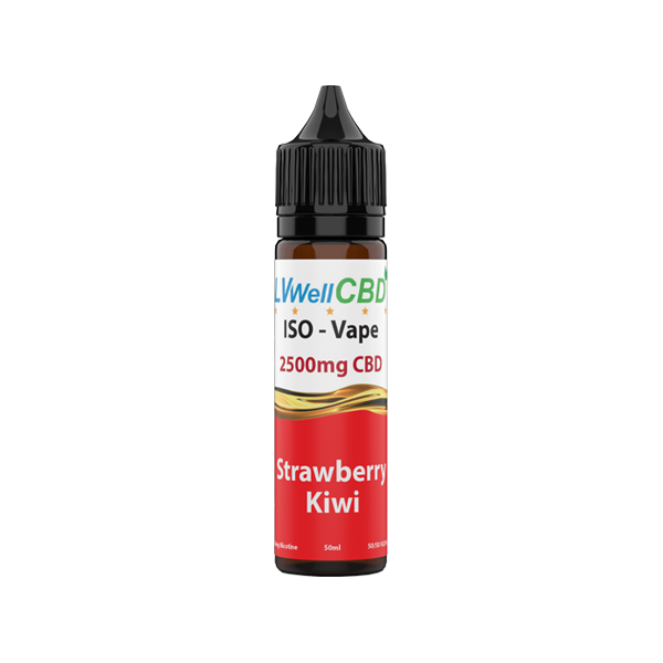 LVWell CBD Iso-Vape 2500mg CBD E-liquid 50ml (50VG/50PG) - Flavour: Strawberry Kiwi