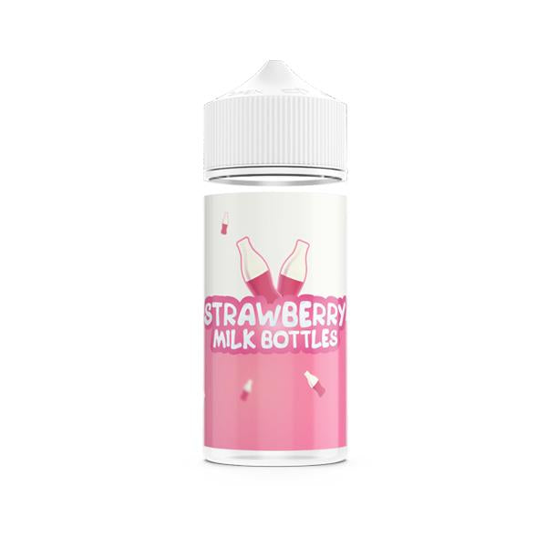 Strawberry Milk Bottles 100ml Shortfill 0mg (70VG-30PG) - SilverbackCBD