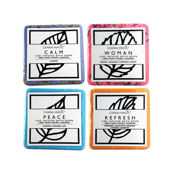Canna Magic Handmade 100mg CBD Bath Bombs - Flavour: Calm